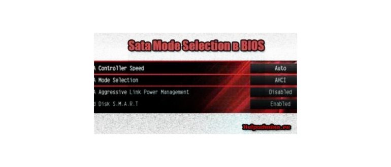 sata mode selection в