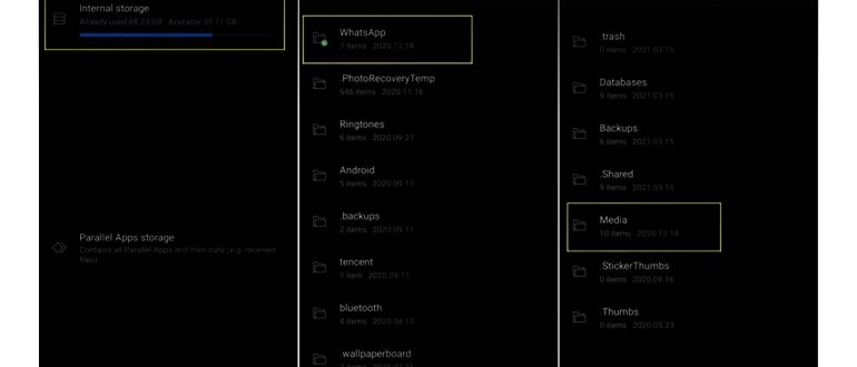 Настройки просмотра статуса WhatsApp