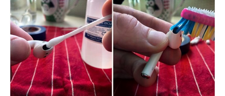 чистка airpod спиртом и