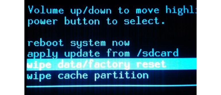 Wipe data / Factory