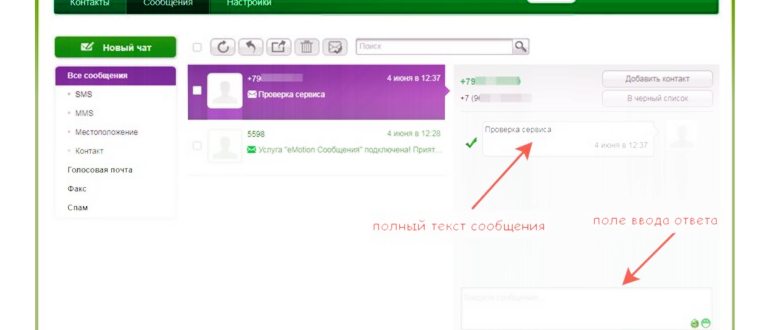 мегафон детализация смс - вход в личный