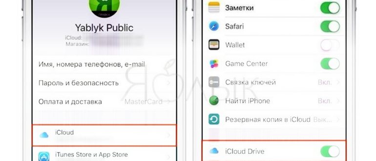 Резервная копия в iCloud, синхронизация с iCloud и