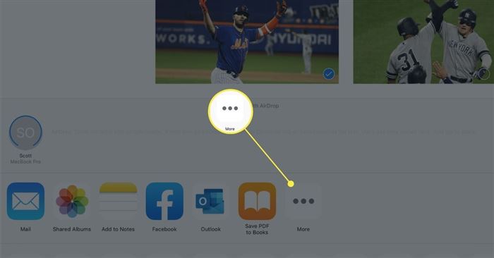 More button on Instagram app