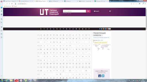 сайт unicode-table.com