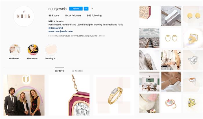 NUUN Jewels Instagram