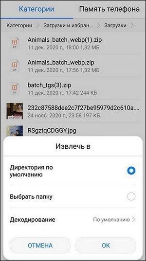 Извлечь в