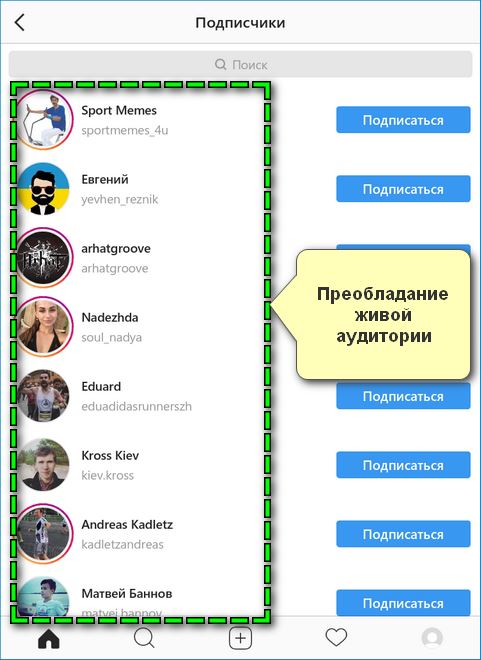 Аудитория в Инстаграм